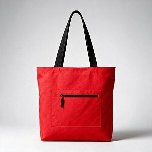 Сумка на молнии Zipper Neo из хлопка 280 г c карманом на молнии спереди