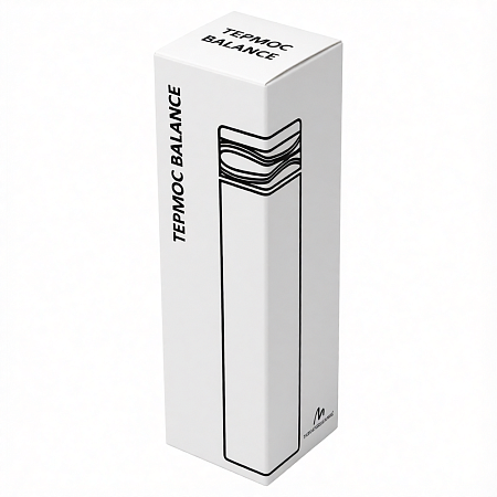 Термос Balance вакуумный стальной, 500 мл, пластиковая крышка, черный, матовый