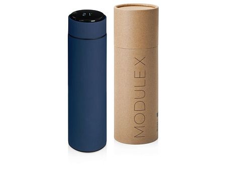 Вакуумный термос «Module X» с индикатором температуры и медной изоляцией, 500 мл, крафтовый тубус