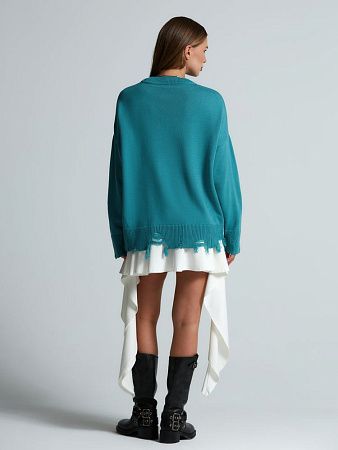 Свитер оверсайз Tricksy Net Grunge на заказ, акрил, размер S/M