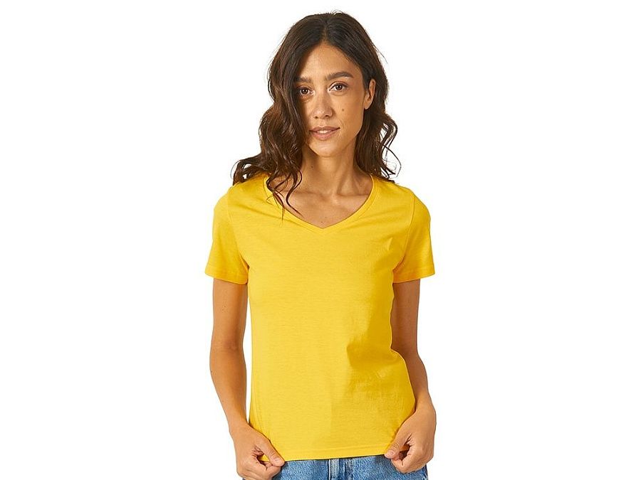 Футболка "Heavy Super Club" женская с V-образным вырезом под нанесение