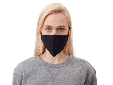 Маска для лица многоразовая из хлопка, анатомической формы без шва