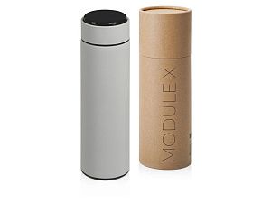 Вакуумный термос «Module X» с индикатором температуры и медной изоляцией, 500 мл, крафтовый тубус