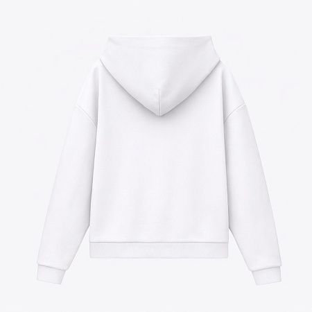 Худи релакс унисекс Баланс (Balance), с начесом, белый, размер M/L