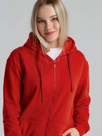 Толстовка на молнии с капюшоном Siverga Heavy 2.0, красная, размер M