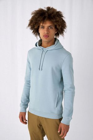 Толстовка с капюшоном унисекс BNC Inspire (Organic), серо-зеленая, размер S