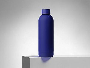 Вакуумная термобутылка с медной изоляцией «Cask», soft-touch, тубус, 500 мл