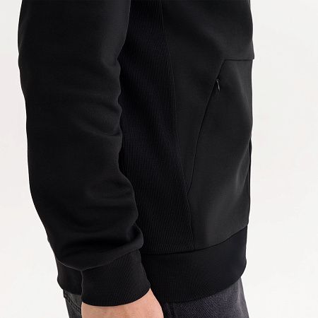 Толстовка на молнии с капюшоном MATEO черная, размер XXXL