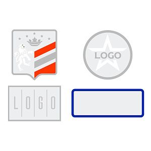 Шеврон из габардина Gabo M, белый