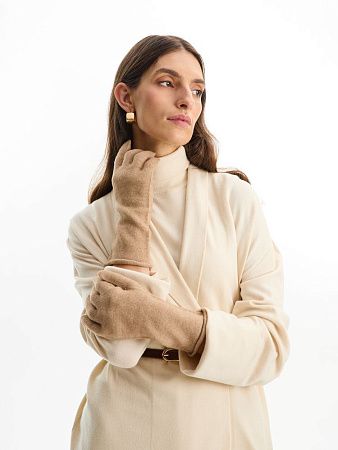 Перчатки Alpine, удлиненные, бежевые