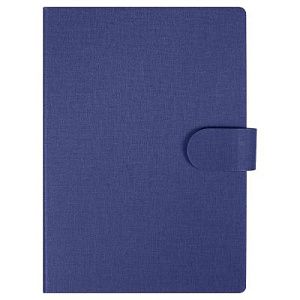 Блокнот А5 Tasmania, в твердой обложке с шариковой ручкой и стикерами, блок в линейку, синий