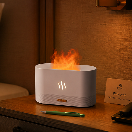 Светодиодный USB увлажнитель-ароматизатор Flame RGB, черный