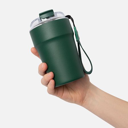 Термокружка вакуумная Monaco, темно-зеленая