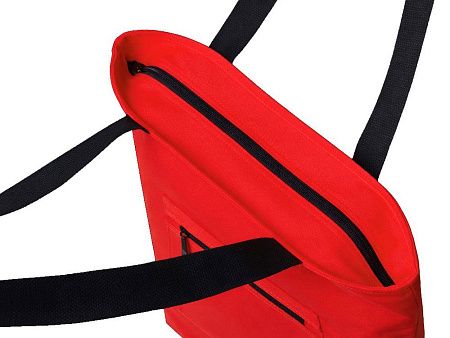 Сумка на молнии Zipper Neo из хлопка 280 г c карманом на молнии спереди