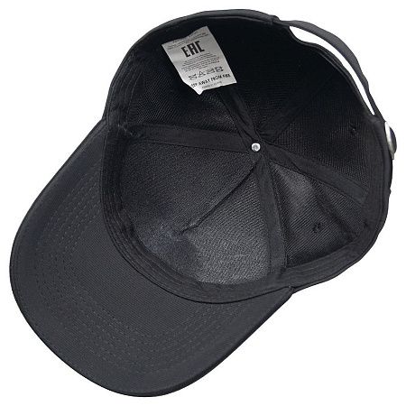 Кепка 5-панельная Ottoman 300, полиэстр, c черным сендвичем, черная