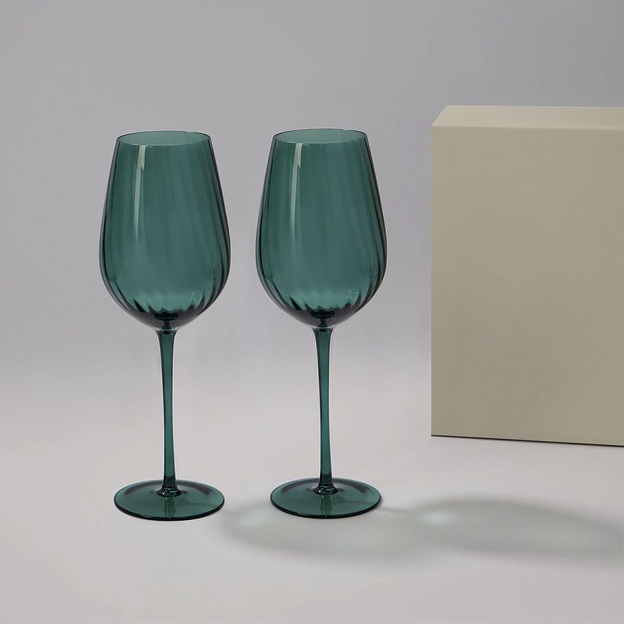 Подарочный набор 2 бокала для вина Capri в серой коробке