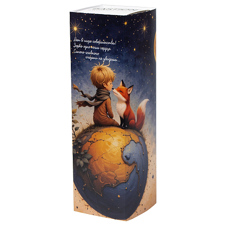 Термос стальной Бастион Плюс Print Sample "Маленький принц" двухстеночный с вакуумной изоляцией 500 мл, темно-синий, глянцевый металлик