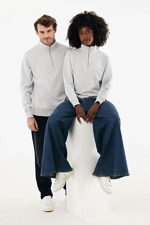Свитшот на молнии Iqoniq Elgon из переработанного хлопка, 300 г/м²