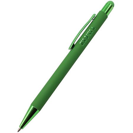 Ручка металлическая Elysia софт-тач, зеленый