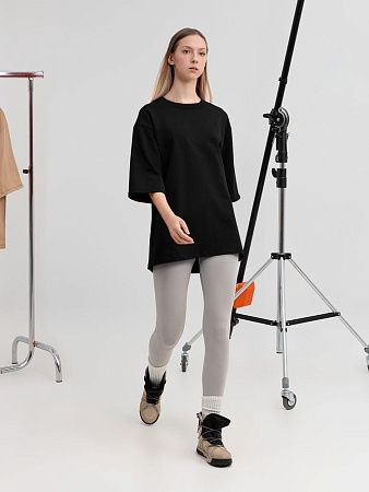 Футболка оверсайз унисекс Kosmos 2.0, черная, размер XL/2XL