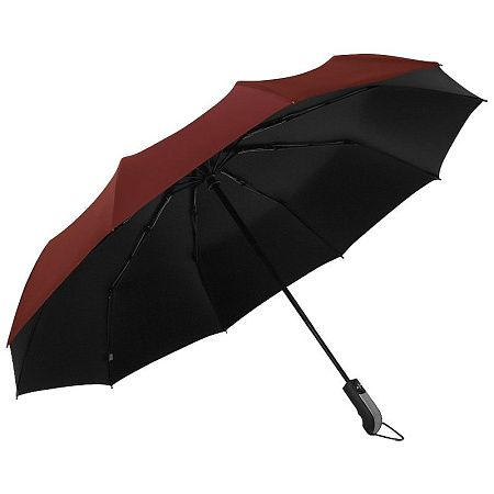 Зонт складной автоматический  Forest BERGEN, диаметр 116 см, 10 панелей, с UV защитой в подарочной коробке, бордовый