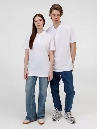 Рубашка поло унисекс Pulse, белая, размер 4XL