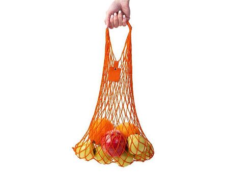 Авоська «Dream» из натурального хлопка с кожаными ручками, 15 л