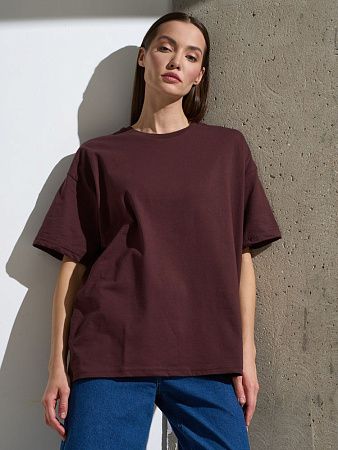 Футболка Oversize Premium, коричневая (шоколад), размер XL