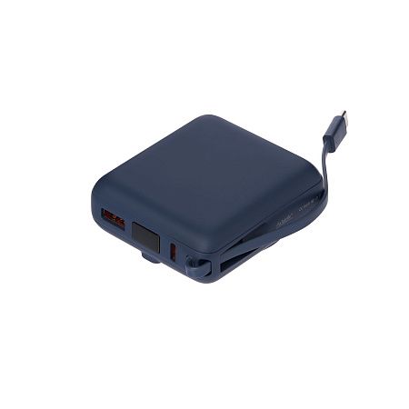 Внешний аккумулятор с подсветкой Риттер PD (Ritter PD) 10000mAh с функцией беспроводной зарядки 15W, синий