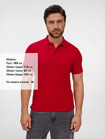 Рубашка поло унисекс Tervise, красная, размер XXL