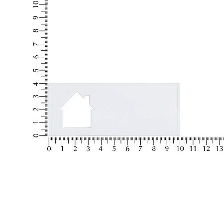 Лейбл из ПВХ с вырубкой «Дом», белый