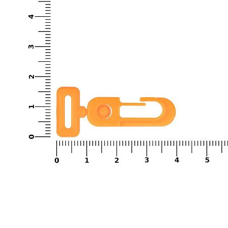 Застежка-карабин Carabine, S, оранжевый неон