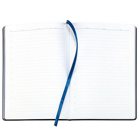 Ежедневник Bookmark, недатированный, черный с синим