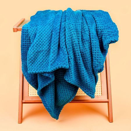 Плед WAFFLE, светло-синий