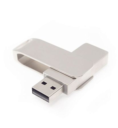 Флеш накопитель Bergamo, USB 2.0 16GB, металл, серебро