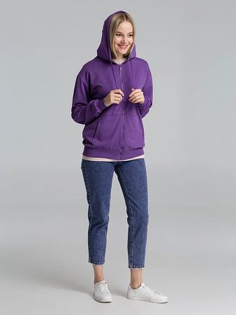 Толстовка на молнии с капюшоном Siverga 2.0, фиолетовая, размер XXL