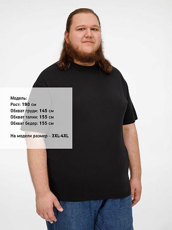 Футболка оверсайз Big Boss, черная, размер XL/2XL