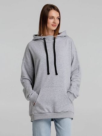 Худи оверсайз «Чистая соль», серый меланж, размер M/L