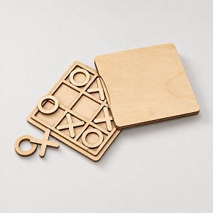 Игра из дерева «Крестики нолики», цвет: натуральный