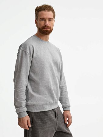 Свитшот унисекс Columbia, серый меланж, размер 4XL