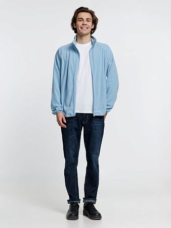 Куртка флисовая унисекс Fliska, голубая, размер XL/2XL