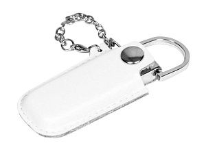 USB 2.0- флешка на 8 Гб в массивном корпусе с кожаным чехлом
