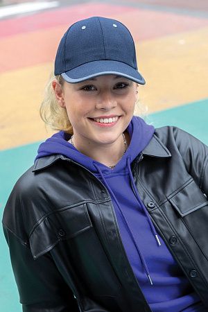 Контрастная бейсболка Impact из переработанного хлопка AWARE™, 6 клиньев, 280 г/м2