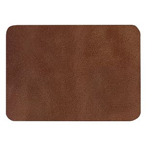 Шеврон Rectangle Smooth Leather размер 50*70 мм, черный, со скругленными углами