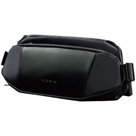 Сумка кросс-боди FlipSling, черная с зеленым