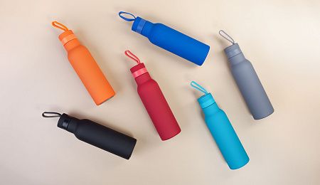 Бутылка для воды "Фитнес" 700 мл, покрытие soft touch