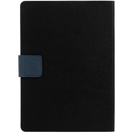 Ежедневник Boom, недатированный, черный с синим