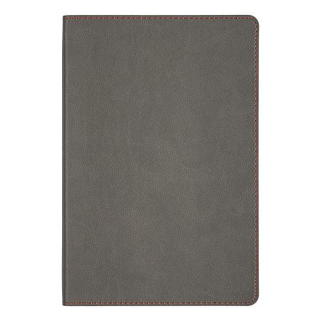 Ежедневник Flexy Latte Color А5, серый с красным срезом и красным форзацем, недатированный, в гибкой обложке