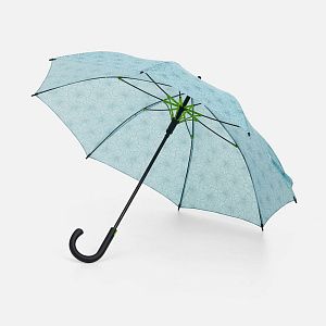 Зонт-трость Undercolor с полной запечаткой на заказ, с зелеными спицами