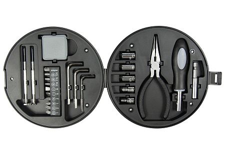 Набор инструментов в форме колеса TORQ, черный